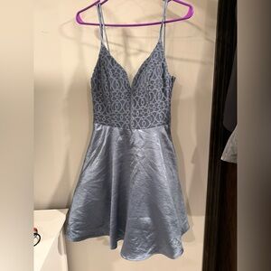 Elegant Lace and Satin Dress